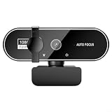 EffiFish Webcam USB 4K con microfono HD e videocamera per videoconferenze, lezioni online e streaming live su PC portatile (1080P)