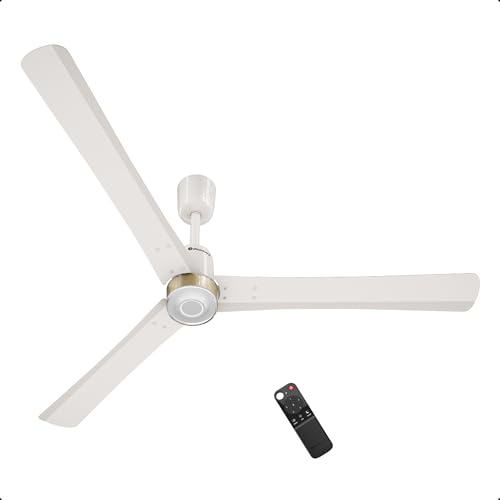 Image of atomberg Renesa Elite Smart 1400mm BLDC Ceiling Fan with IoT & Remote Control | 5 star Rated | High Air Delivery with Moonbeam LED Light | | 3 Year Warranty (Pearl White)
