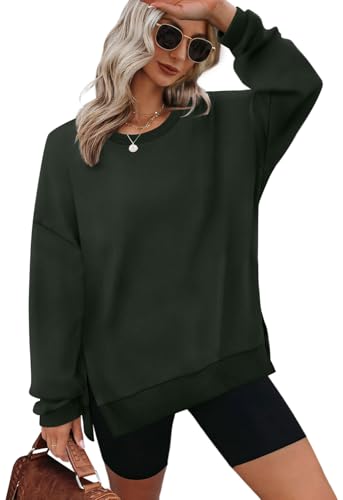 Image of XIEERDUO Womens Oversized Sweatshirts Pullover Casual Crewneck Long Sleeve Tops Comfy