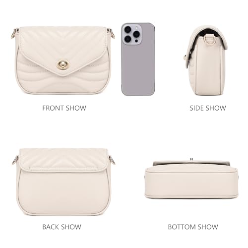 Image of JEEHAN Quilted Crossbody Bags for women Designer Shoulder Handbags Small Purse