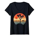 Photo Gallery donna vintage arbor day desert sunset tree maglietta con collo a v Photo Gallery donna vintage arbor day desert sunset tree maglietta con collo a v
