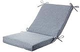 Pillow Perfect Indoor/Outdoor Gray Textured Solid Square Chair Cushion