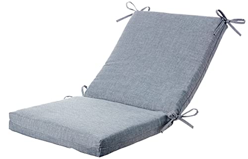 Pillow Perfect Rave Solid Indoor/Outdoor One Piece Chair Cushion Deep Seat, Weather and Fade Resistant, Square Corner - 36.5