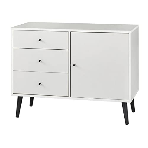 Ganfanren Kitchen Sideboard With 1 Door And 3 Storage Drawers Antique Wooden Cabinet For Kitchen Storage Buffet (Color : B, Size : As Shown) #TOP28