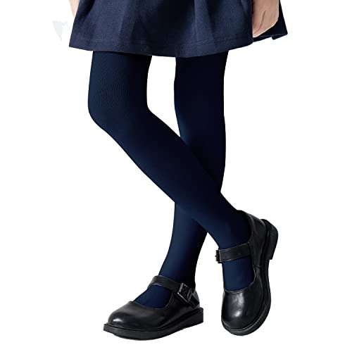 Image of EPEIUS Baby Girl Tights Thick Cable Knit Leggings Seamless Cotton Toddler Girls Stockings School Tights for 2T-12 Years
