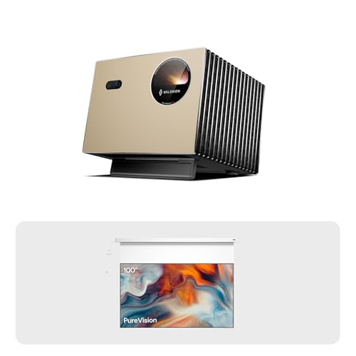 Image of Valerion VisionMaster Pro 4K Laser Projector with 100" PureVision Motorized Projector Screen