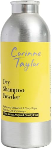 Corinne Taylor | Organic Dry Shampoo Powder | Grapefruit Palmarosa & Clary Sage | Volumising | Talc Free | 100% Natural | Vegan | 85g