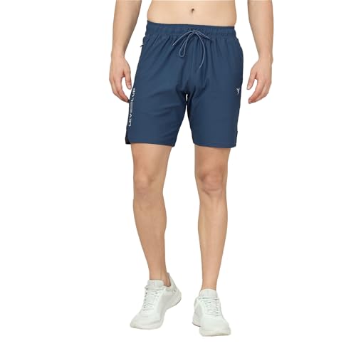 Image of TECHNOSPORT Mens Regular Fit Solid Shorts for Gym, Workout & Sports with Anti Microbial, Techno Dry