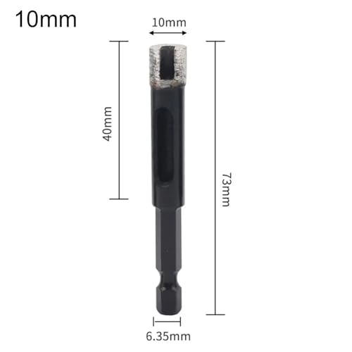 Foret verre 10mm à tige hexagonale pour installer vos accessoires