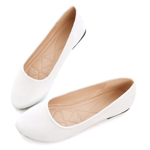 Image of Dear Time Women's Flats Comfortable Slip On Ballet Flats Soft Solid Casual Shoes