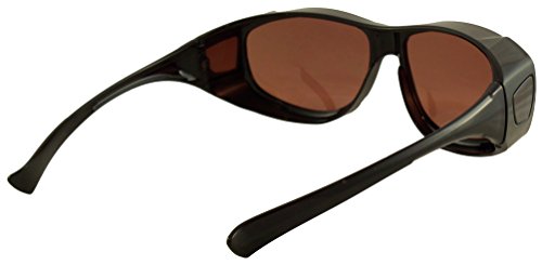 Sun Shield Fit Over Sunglasses with Blue Blocker HD Driving Lens - Wear Over Prescription Glasses Men or Women3