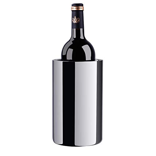 Wine Chiller Bucket,STRAWBLEAG Double Wall Design Stainless Steel Wine Cooler/Champagne Bucket,Fit All 750ML