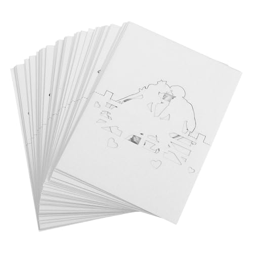 JECOMPRIS 50 St Bröllopsplaceringskort med Hålmönster Vita Namnskyltar för Bordsplacering och Gästkort för Mottagning Middags Festdekorationer