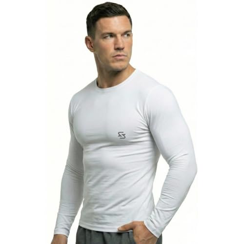 Image of Men's Compression Shirts Long Sleeve, Base-Layer Quick Dry Workout T Shirts Sports,Gym, Running T-Shirt