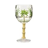 QZHAODX Palm Tree Plastic Wine Glasses Set of 4 (16oz), BPA Free Acrylic Wine Glass Set, Unbreakable Red Wine Glasses, White Wine Glasses