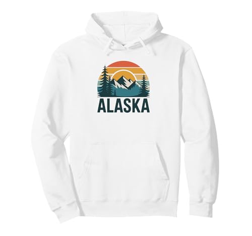 Alaska Retro Sunset Mountain Scene Scenic Outdoor �p�[�J�[