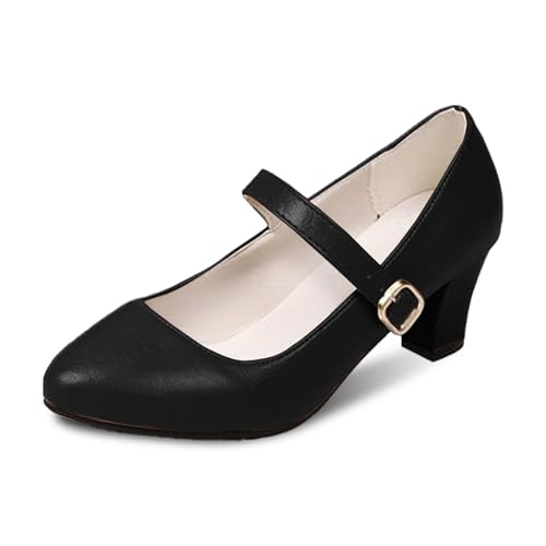 Zapatos de tacón cuadrado informales y cómodos para la oficina