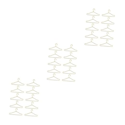 STOBAZA 30 Piezas 1 Percha De Juguete Perchero Resistente Perchas De Alambre Armario De Muñecas Perchas Resistentes Plastoy Muebles Metalicos Juguetes Simple Toallero Niño Acero Carbono