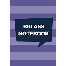 Big Ass Notebook 500 Pages, Extra Large Notebook, Journal, Diary, Ruled, Violet Stripes, Soft Cover 7 x 10