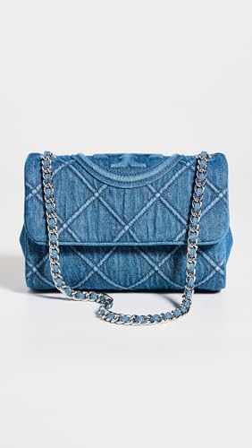 Tory Burch Women's Fleming Soft Denim Small Convertible Shoulder Bag2