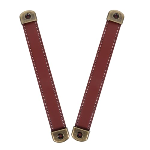 DECOMELODY 2 piezas Tiradores Vintage de PU para Muebles de Manillas Resistentes para Armarios y Maletas Estilo Retro para Cocina y Dormitorio