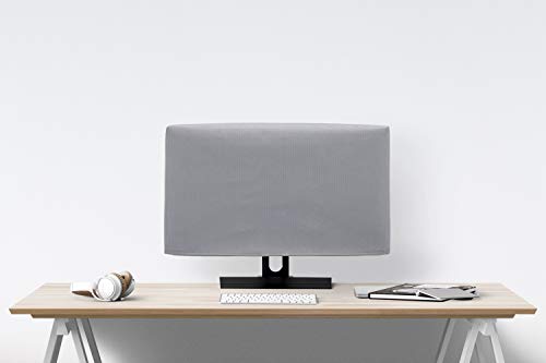 Computer Dust Cover - 27 Inch Lcd Monitor Apple Flat Screen Hd Panel Protector [Antistatic, Water Resistant, Heavy Duty Fabric, Silver] By Digitaldeckcovers #TOP5