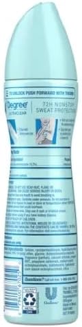 Degree UltraClear Black+White Pure Clean Dry Spray Antiperspirant Deodorant, 3.8 oz (Pack of 5)