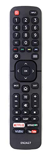 EN2A27 Replaced Remote Control Compatible with Hisense TV 3H5C 43H7C 43H7C2 50H5C 50H6B 50H7GB 50H7GB1 50H7GB2 50H8C 55H5C 55H6B 55H7B 55H7B2 55H7C 55H8C 55H9B2 55K3201GUWUS 65H10B 65H7B LTDN55K2203GW
