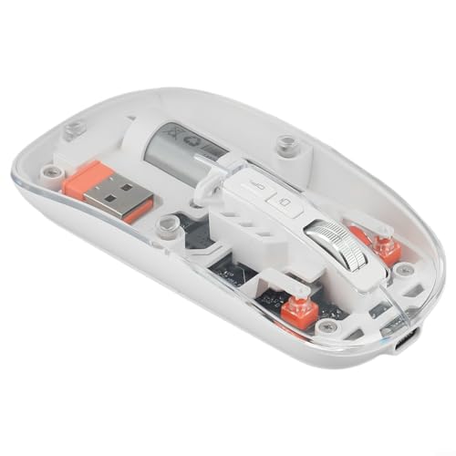 Incredibile multi-connessione e funzionalità in questo design trasparente mouse per computer perfetto per qualsiasi spazio di lavoro elegante usb bianco