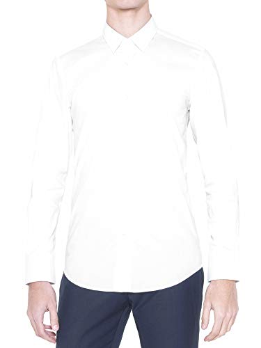 Antony Morato Camicia Basica Abbottonatura A Vista Camisa Casual, Blanco (Bianco 1000), XX-Large (Talla del Fabricante: 54) para Hombre Cover
