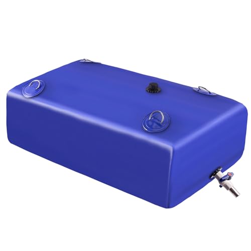 Image of Water Tank, 30 Gallon Water Storage Bladder, Foldable Portable Water Storage, Large Water Storage Containers with 3 /4 inch PVC Spigot and Hose Kit for Camping, Garden, Emergency Water Bag