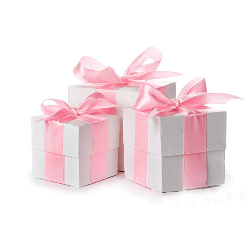 Image of Solid Color Double Faced Pink Satin Ribbon 1 /2 inch X 25 Yards, Ribbons Perfect for Crafts, Wedding Decor, Bow Making, Sewing, Gift Package Wrapping and More