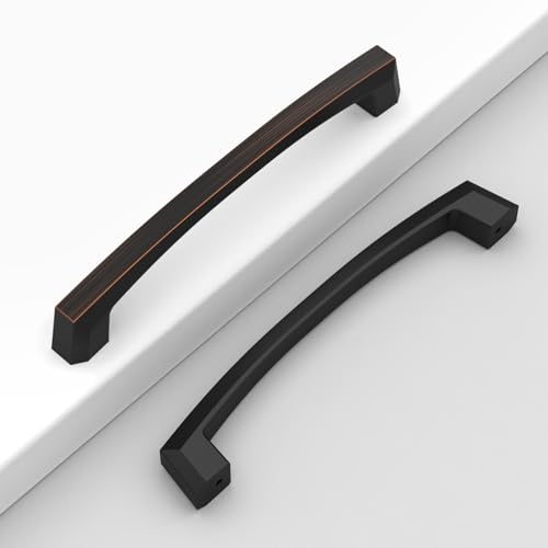 Coinkoly 10 Pack 5"(128mm) Oil Rubbed Bronze Cabinet Pulls Kitchen Bronze Cabinet Handles Dresser Pulls Drawer Hardware for Cupboard CK0048