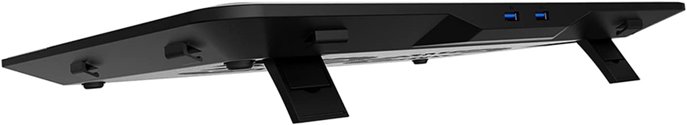 Base di raffreddamento da Gaming Pad Di Raffreddamento Per Laptop Half RGB Surround Staffa Doppia Ventola Da 14 Cm Tocco Regolazione Dell'angolo Doppio Per 17,3 Pollici per PC Notebook