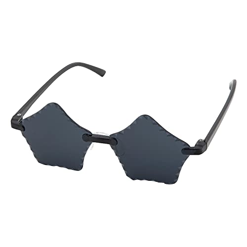 Fun Express Black Rimless Star Sunglasses - 12 Pieces