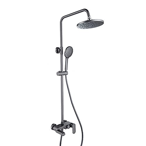 Système de douche effet de pluie en laiton avec mitigeur bain et douchette réglable B