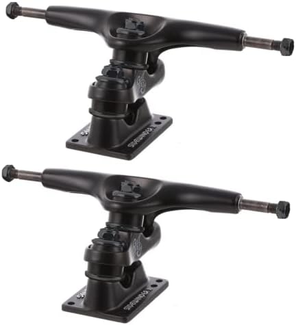 Gullwing Trucks Sidewinder II Black Skateboard Double Kingpin Trucks - 185mm Hanger 10" Axle (Set of 2)
