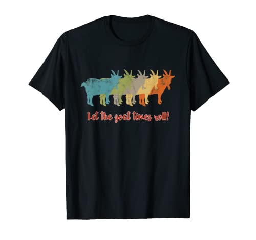 Vintage Tramonto Distressed Goat Times Roll Pun Meme Maglietta