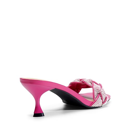Image of DREAM PAIRS Heels for Women Rhinestone Open Toe Low Kitten Heels Sexy Stilettos Heels Pump Sandals Party Evening Prom Dance Dress Shoes