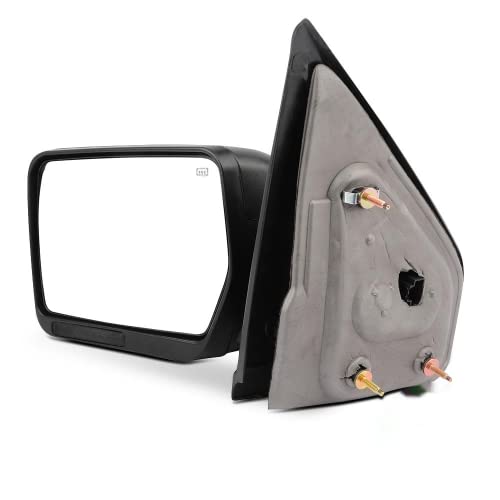 Scitoo For Ford For F150 Towing Mirror With Black Housing Tow Mirror Compatible Fit For 2004-2014 For F150 With Reflector Power Control Heated Manual Folding Driver Left Side #TOP14