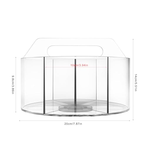 Rangement pinceaux rotatif 360 en acrylique transparent à 6 compartiments