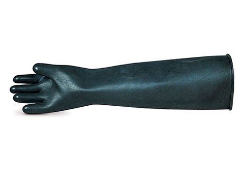 Superior Latex Heavyweight Chemical Resistant Work Gloves - Black (1 Pair) L6043