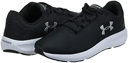 Under Armour Men's Charged Pursuit 2 Running Shoe Black-White-White | Image 6