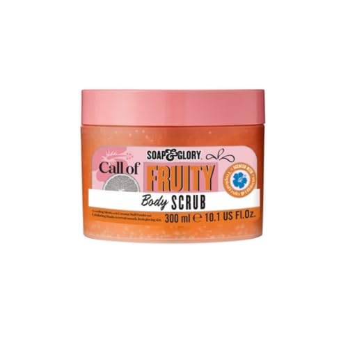 Soap & Glory Call Of Fruity Exfoliating Body Scrub - Tropical Fruit Scented Body Polish with Coconut Shell Powder (300ml)