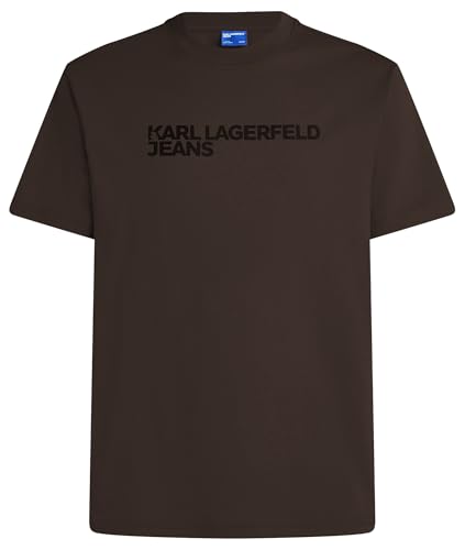 Karl Lagerfeld Jeans Herren Regular Short Sleeve Essential T-Shirt Schokoladentorte L