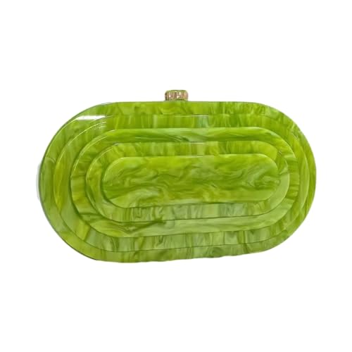 GSYPS Acrylic Clutch Purse Marbled Evening Handags Elegant Shoulder Bag for Wedding Cocktail Party Prom C-Green