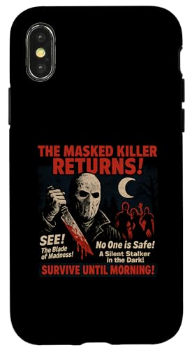 仮面キラーリターンズ スラッシャー 映画ポスター ヴィンテージ ハロウィン スマホケース iPhone X/XS 用
