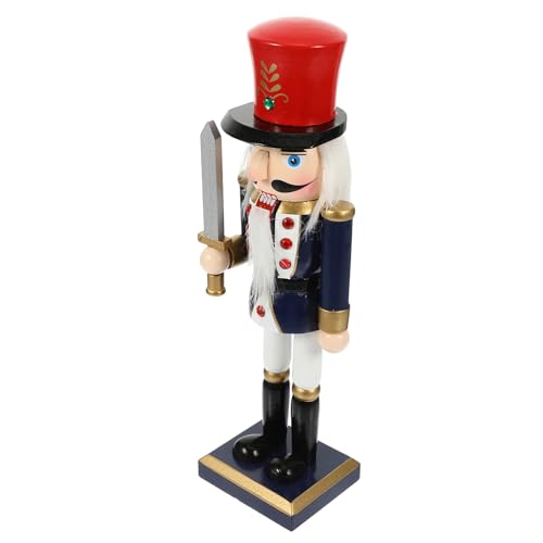 GANAZONO クリスマス 木製くるみ割り人形 オーナメント 手塗り兵隊フィギュア 卓上飾り ホリデーデコレーション インテリア ナッツクラッカ