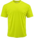 DRIEQUIP Men's Short Sleeve Moisture Wicking T-Shirt-2XLT-Neon Yellow