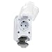 Produktbild Aufputz Feuchtraum Schuko Steckdosen 1-fach oder 2-fach IP66 auch wenn Stecker im Betrieb ist (2-fach senkrecht)